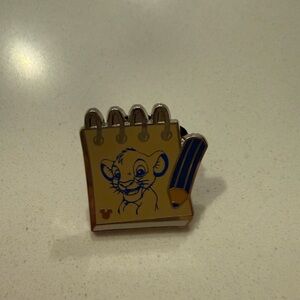 Disney Simba Notepad Pin - Gold and Blue